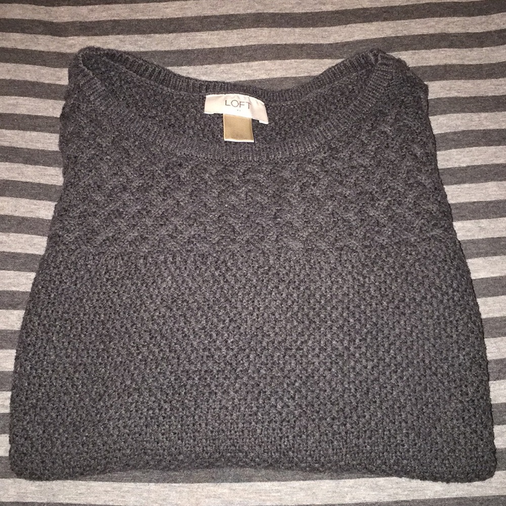 LOFT Charcoal Gray Sweater; XS